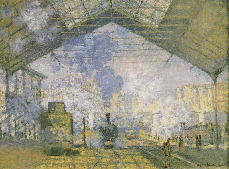Claude Monet Saint Lazare train station Germany oil painting art